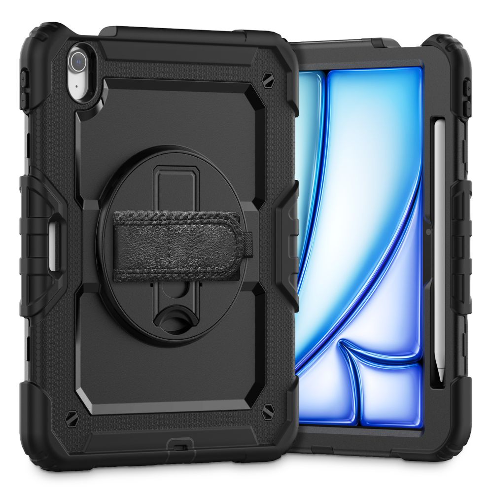 ETUI TECH-PROTECT SOLID360 IPAD AIR 11” 6 / 7 / 2024-2025 CZARNE