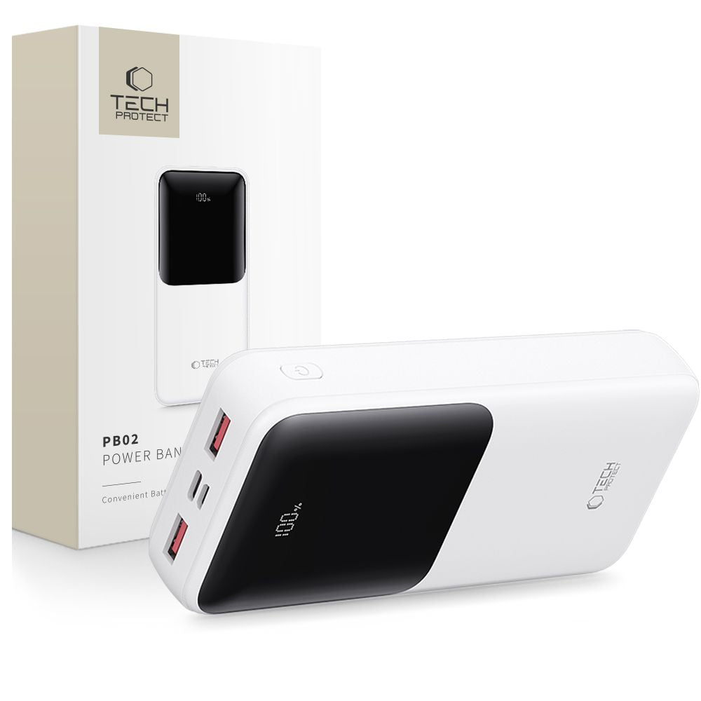 POWERBANK TECH-PROTECT PB02 POWER BANK 20000MAH 22.5W BIAŁY