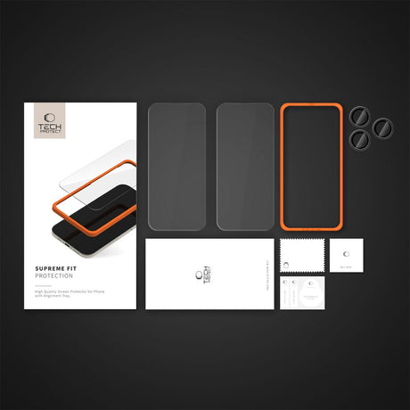 ZESTAW SZKIEŁ HARTOWANYCH TECH-PROTECT SUPREME SET 3-PACK IPHONE 16 PRO MAX CLEAR
