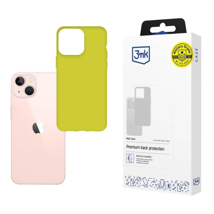 ETUI APPLE IPHONE 14 - 3MK MATT CASE LIME ŻÓŁTE