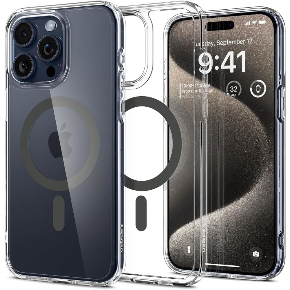 ETUI SPIGEN ULTRA HYBRID MAG MAGSAFE IPHONE 15 PRO MAX GRAPHITE GRAFITOWE