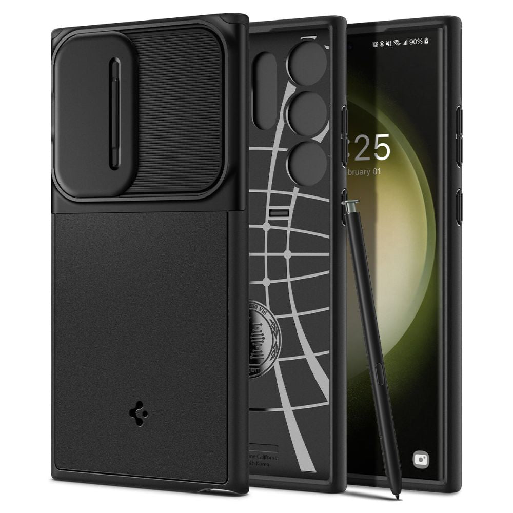 ETUI SPIGEN OPTIK ARMOR SAMSUNG GALAXY S23 ULTRA BLACK CZARNE