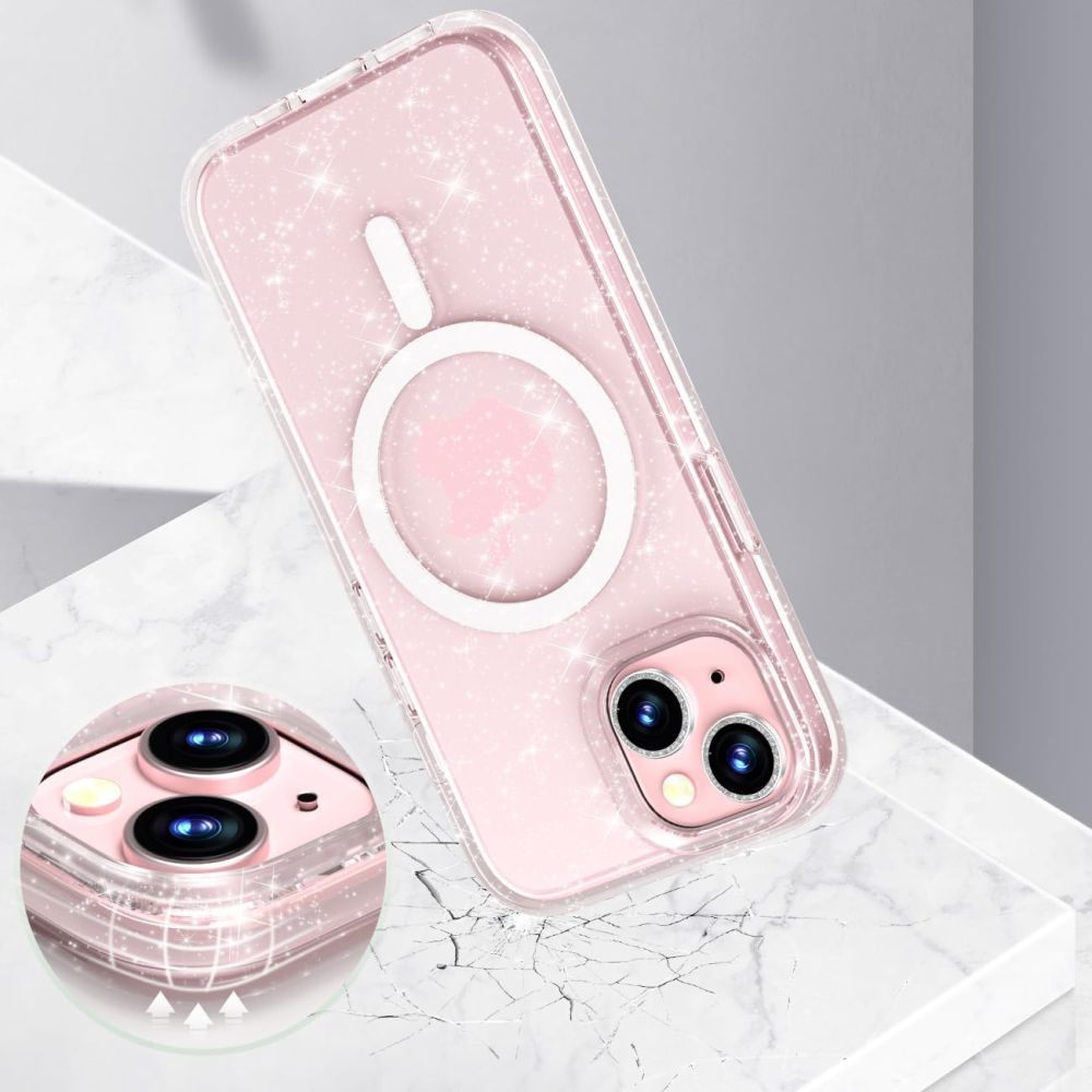 ETUI TECH-PROTECT FLEXAIR HYBRID MAGSAFE IPHONE 15 TRANSPARETNO BROKATOWE