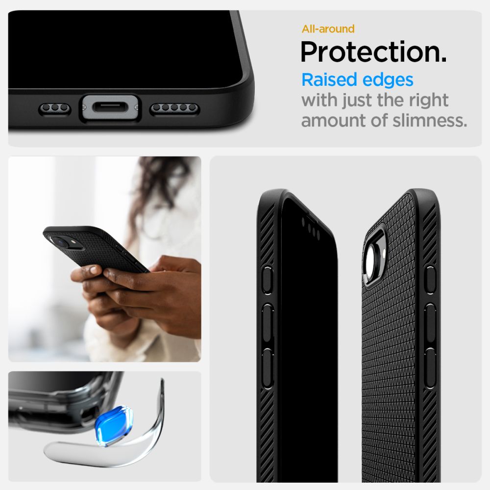ETUI SPIGEN LIQUID AIR IPHONE 16E CZARNE