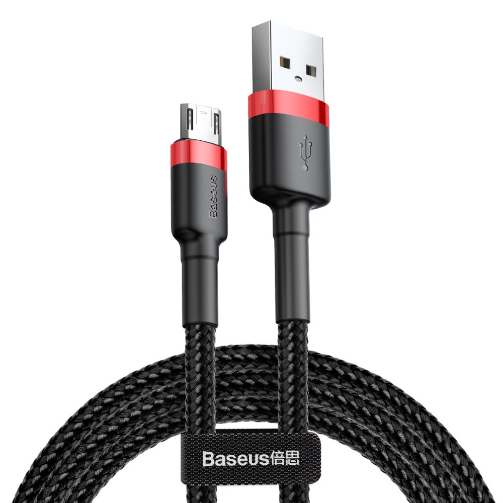 BASEUS KABEL CAFULE USB - MICRO USB 2,0 M 1,5A CZARNO-CZERWONY