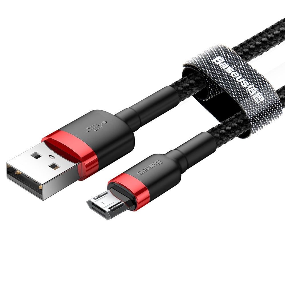 BASEUS KABEL CAFULE USB - MICRO USB 2,0 M 1,5A CZARNO-CZERWONY