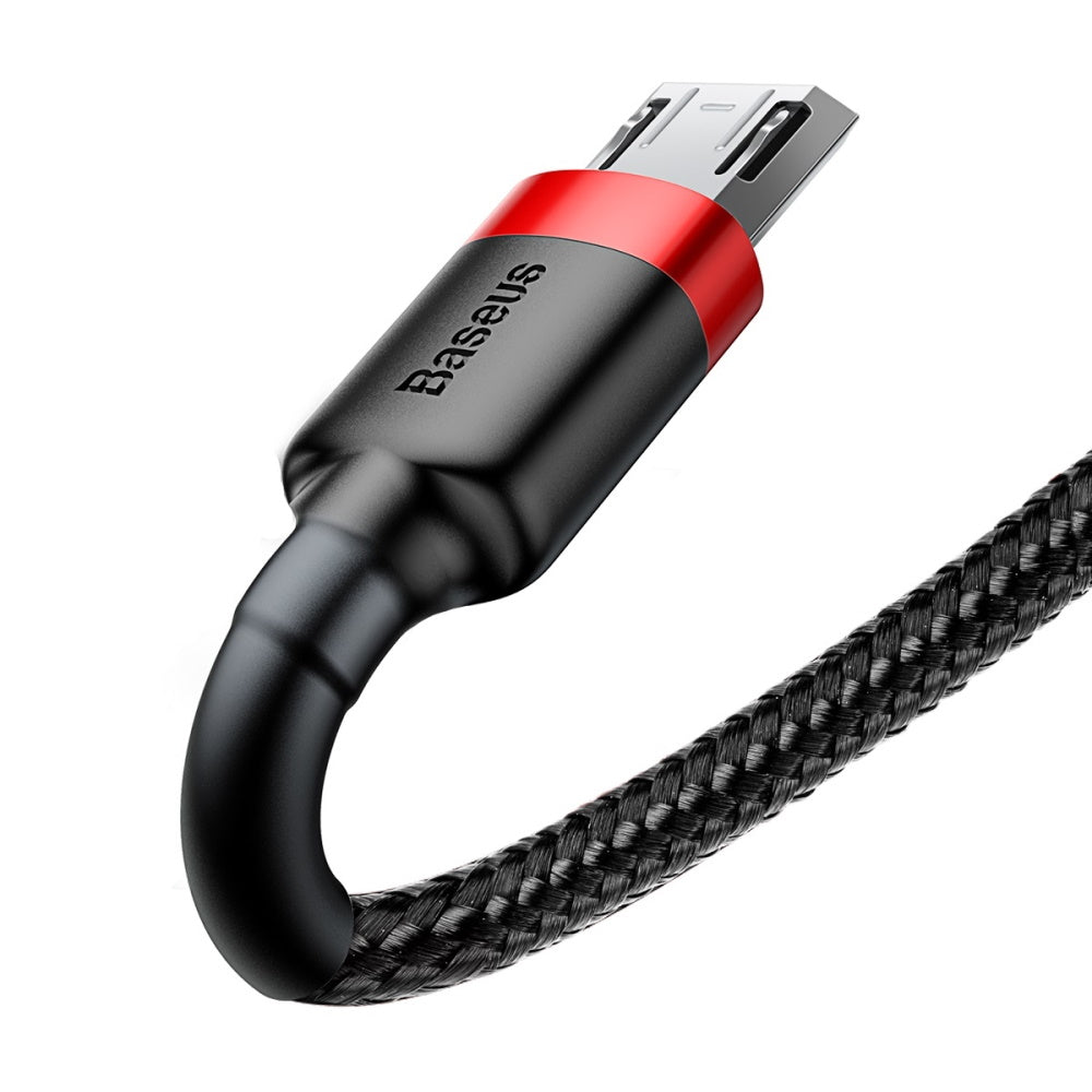 BASEUS KABEL CAFULE USB - MICRO USB 2,0 M 1,5A CZARNO-CZERWONY