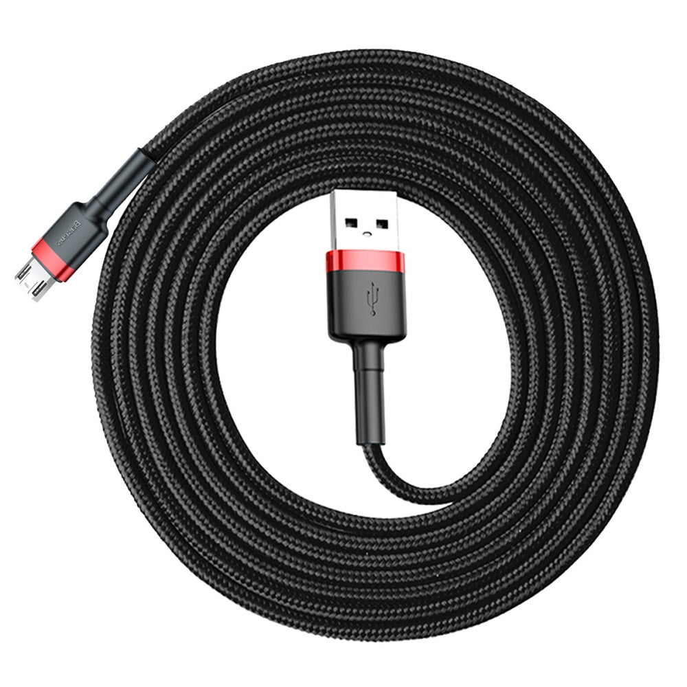 BASEUS KABEL CAFULE USB - MICRO USB 2,0 M 1,5A CZARNO-CZERWONY
