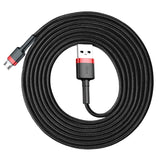 BASEUS KABEL CAFULE USB - MICRO USB 2,0 M 1,5A CZARNO-CZERWONY