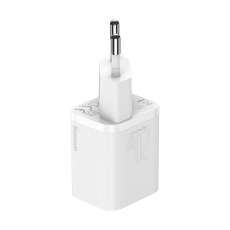 BASEUS ŁADOWARKA SIECIOWA SUPER SI PD 20W 1X USB-C BIAŁA + KABEL USB-C - LIGHTNING