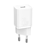 BASEUS ŁADOWARKA SIECIOWA SUPER SI PD 20W 1X USB-C BIAŁA + KABEL USB-C - LIGHTNING