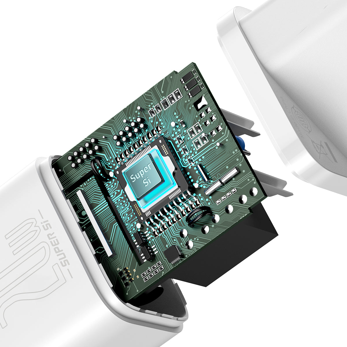 BASEUS ŁADOWARKA SIECIOWA SUPER SI PD 20W 1X USB-C BIAŁA + KABEL USB-C - LIGHTNING