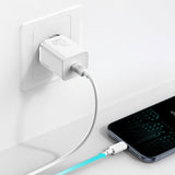 BASEUS ŁADOWARKA SIECIOWA SUPER SI PD 20W 1X USB-C BIAŁA + KABEL USB-C - LIGHTNING