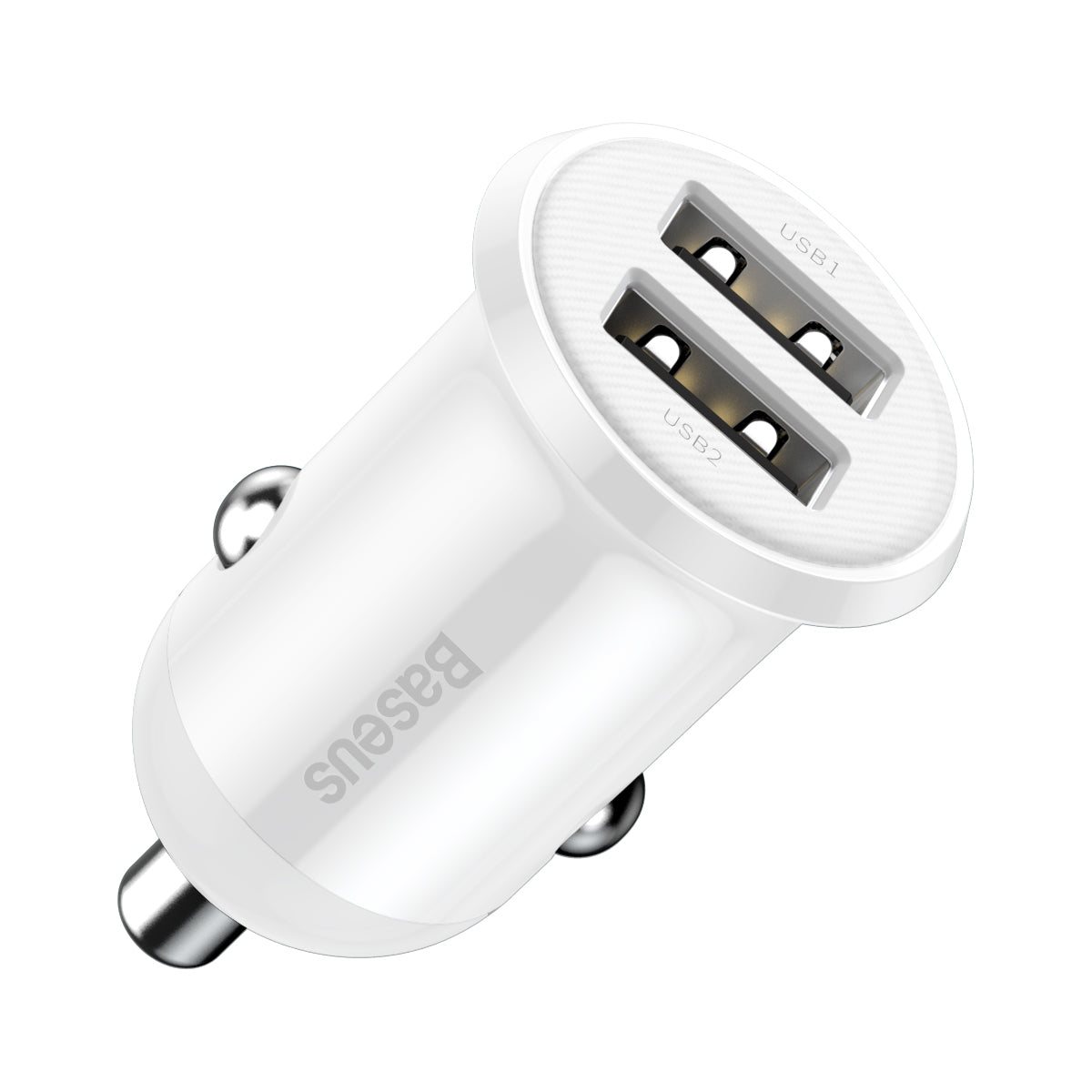 BASEUS ŁADOWARKA SAMOCHODOWA GRAIN PRO 2X USB 4,8A BIAŁA