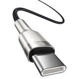 BASEUS KABEL CAFULE METAL PD USB-C - USB-C 1,0 M CZARNY 100W