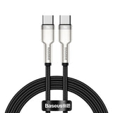 BASEUS KABEL CAFULE METAL PD USB-C - USB-C 1,0 M CZARNY 100W