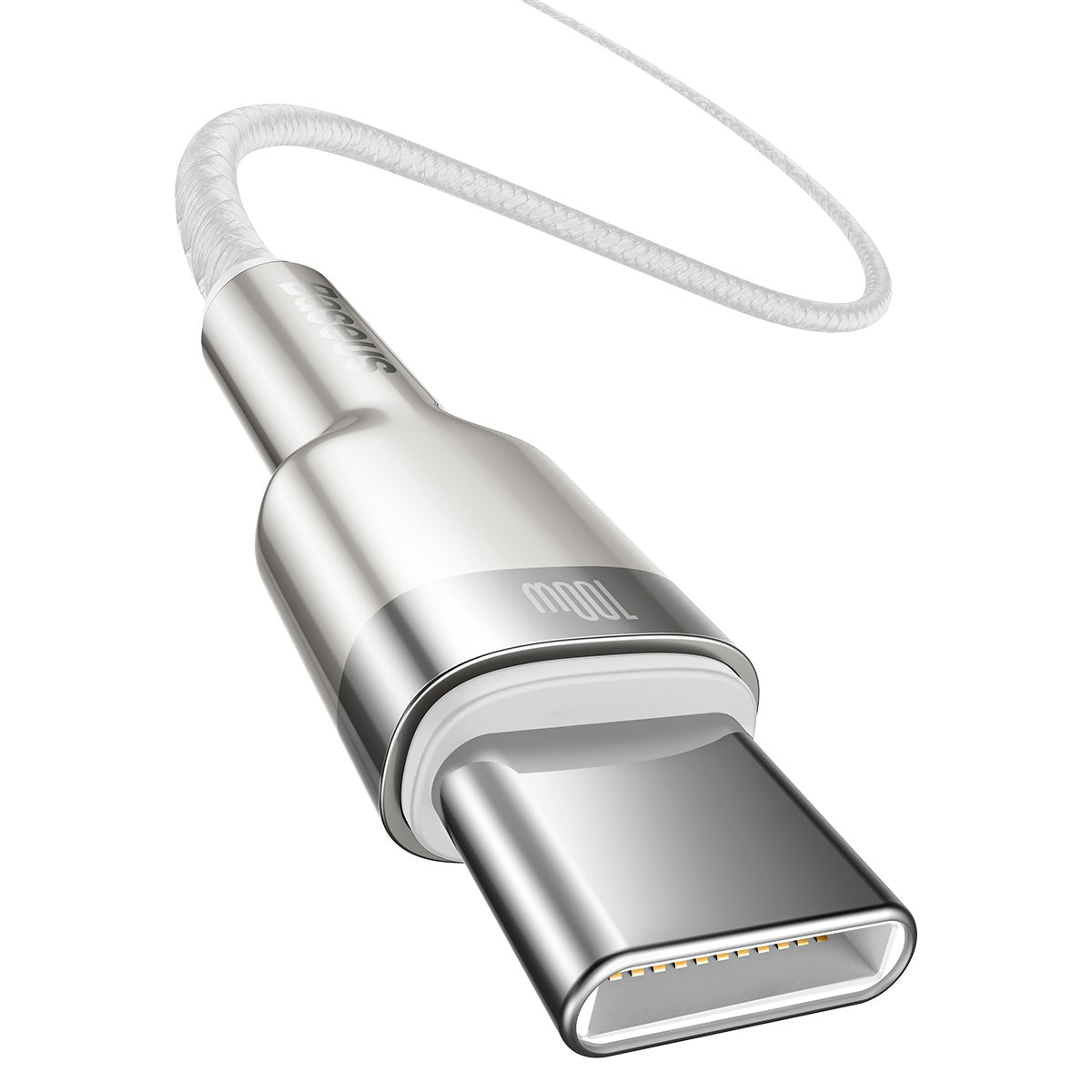 BASEUS KABEL CAFULE METAL PD USB-C - USB-C 1,0 M BIAŁY 100W