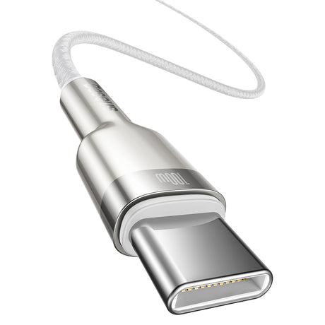 BASEUS KABEL CAFULE METAL PD USB-C - USB-C 1,0 M BIAŁY 100W
