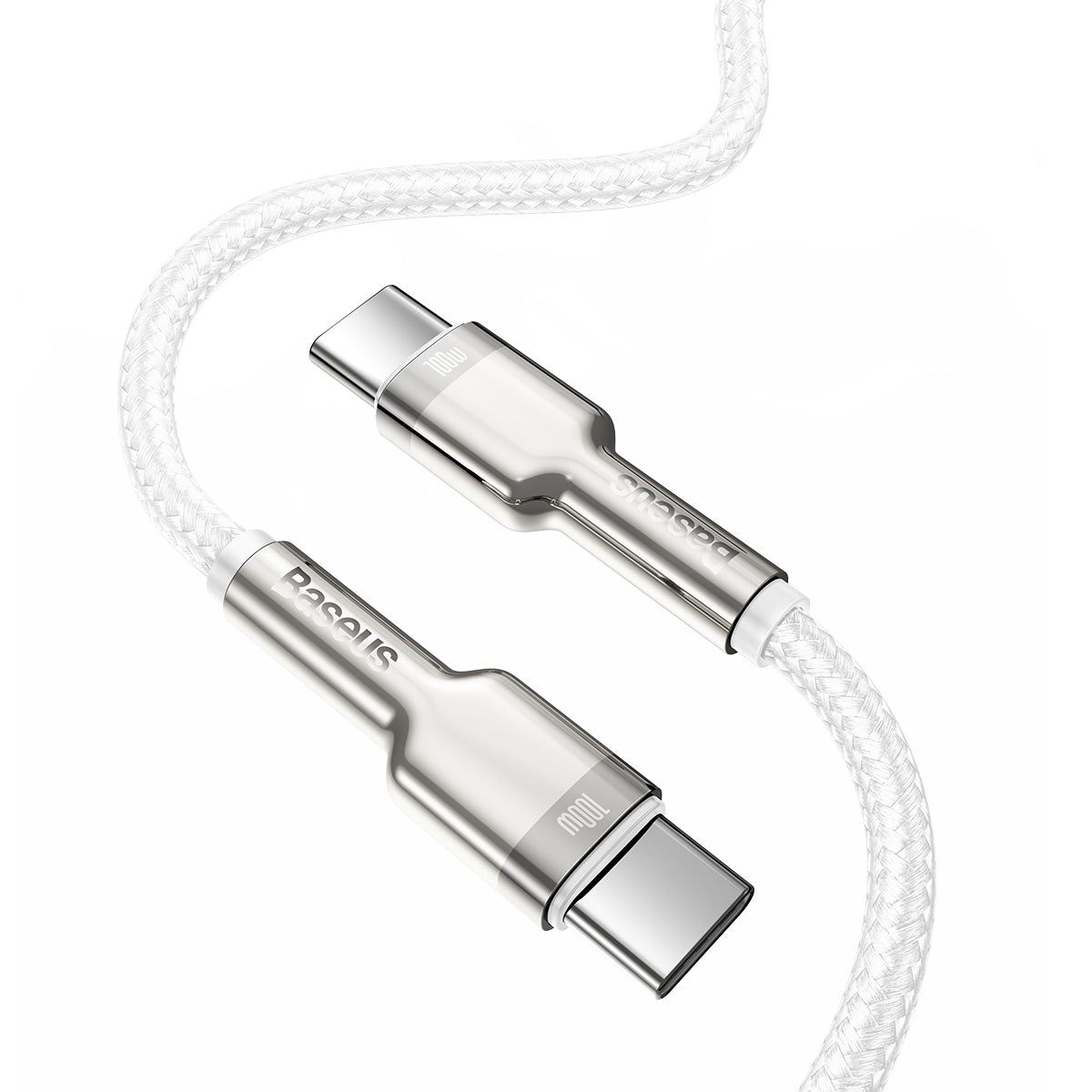 BASEUS KABEL CAFULE METAL PD USB-C - USB-C 1,0 M BIAŁY 100W