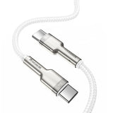 BASEUS KABEL CAFULE METAL PD USB-C - USB-C 1,0 M BIAŁY 100W
