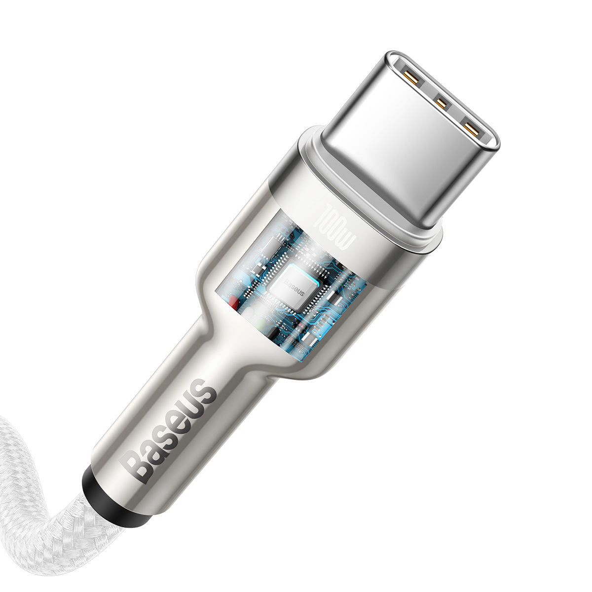 BASEUS KABEL CAFULE METAL PD USB-C - USB-C 1,0 M BIAŁY 100W