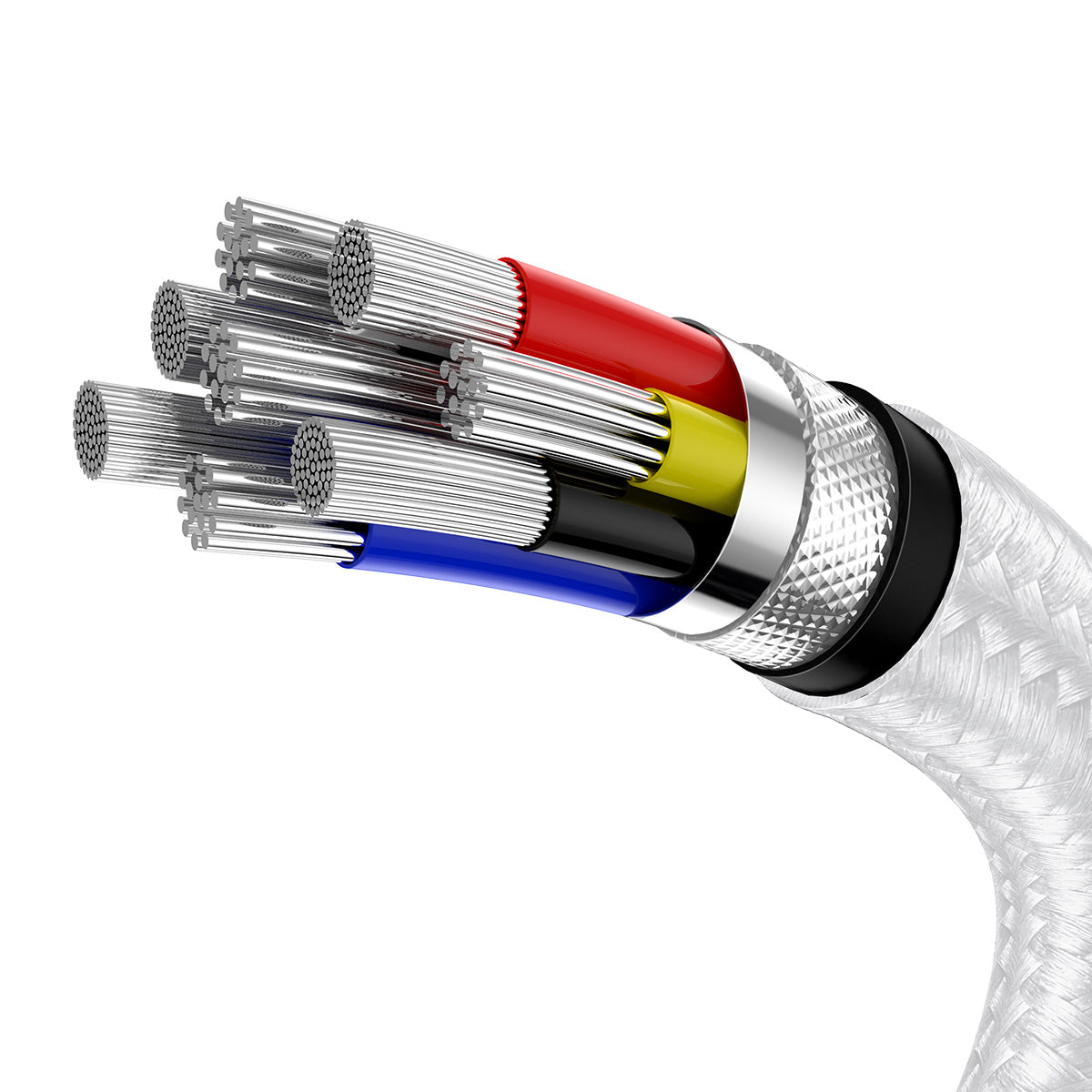 BASEUS KABEL CAFULE METAL PD USB-C - USB-C 1,0 M BIAŁY 100W