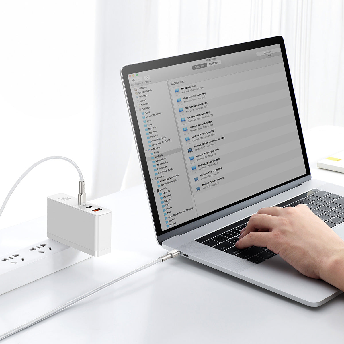 BASEUS KABEL CAFULE METAL PD USB-C - USB-C 1,0 M BIAŁY 100W