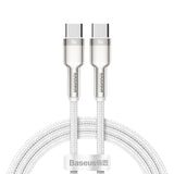 BASEUS KABEL CAFULE METAL PD USB-C - USB-C 1,0 M BIAŁY 100W