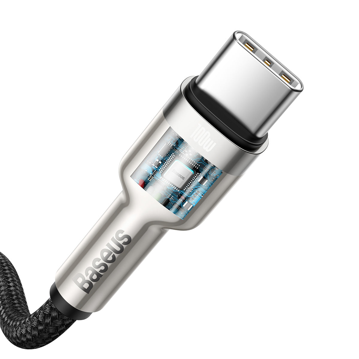 BASEUS KABEL CAFULE METAL PD USB-C - USB-C 2,0 M CZARNY 100W