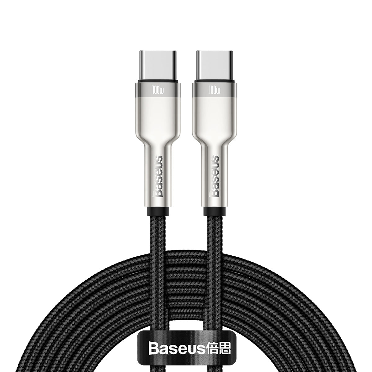 BASEUS KABEL CAFULE METAL PD USB-C - USB-C 2,0 M CZARNY 100W