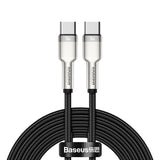 BASEUS KABEL CAFULE METAL PD USB-C - USB-C 2,0 M CZARNY 100W