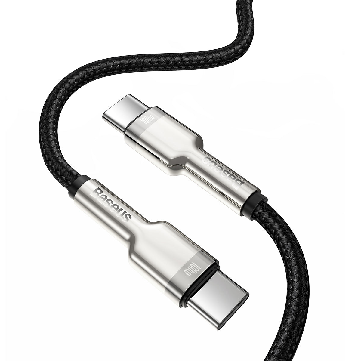 BASEUS KABEL CAFULE METAL PD USB-C - USB-C 2,0 M CZARNY 100W