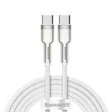 BASEUS KABEL CAFULE METAL PD USB-C - USB-C 2,0 M BIAŁY 100W