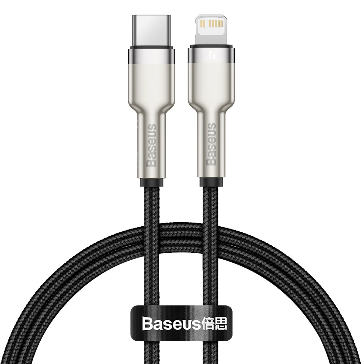 BASEUS KABEL CAFULE METAL PD USB-C - LIGHTNING 0,25 M CZARNY 20W