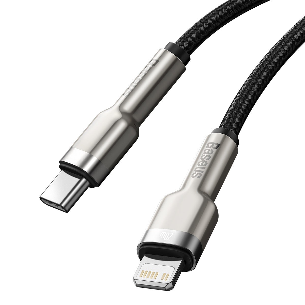 BASEUS KABEL CAFULE METAL PD USB-C - LIGHTNING 1,0 M CZARNY 20W