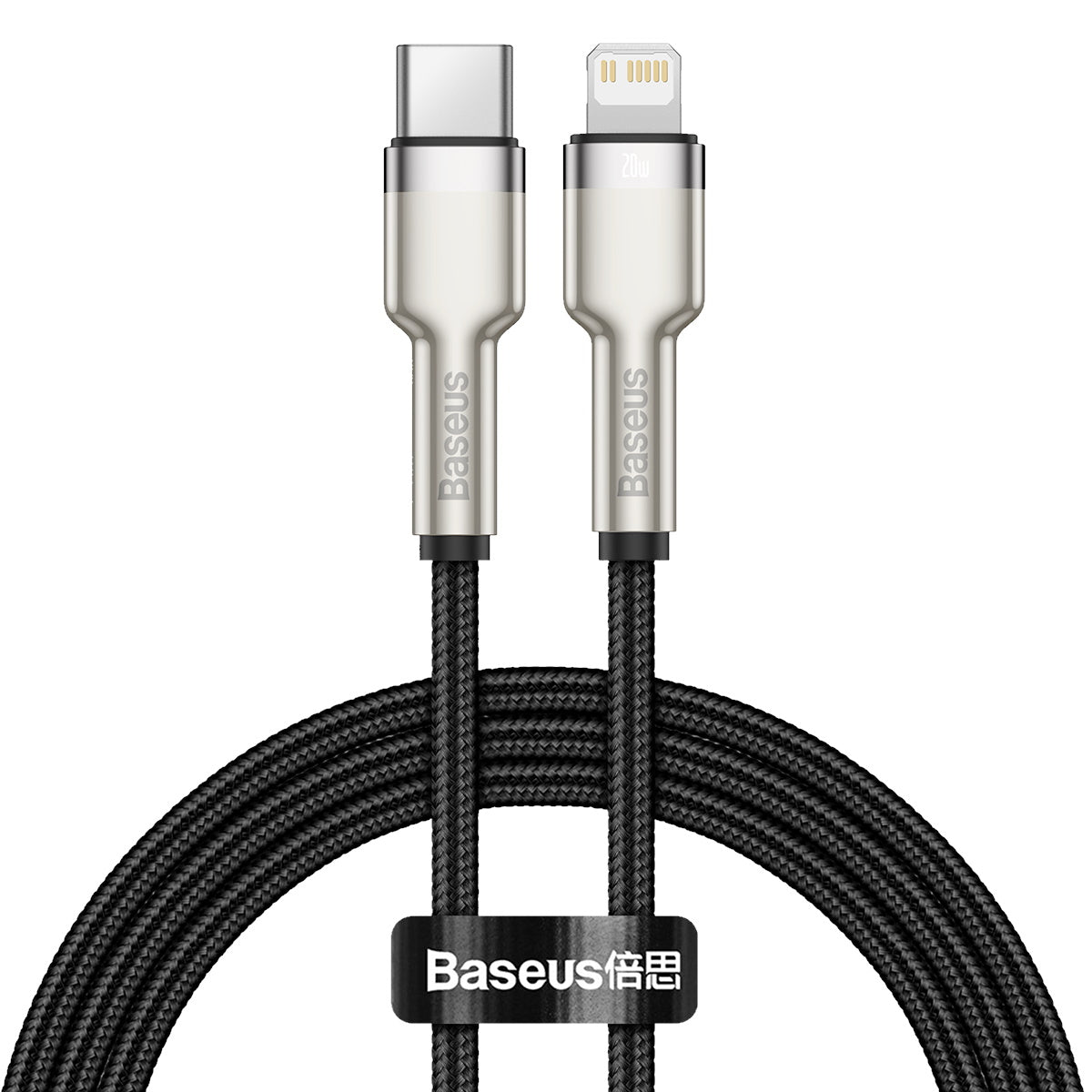 BASEUS KABEL CAFULE METAL PD USB-C - LIGHTNING 1,0 M CZARNY 20W