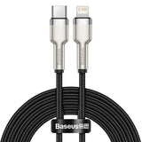 BASEUS KABEL CAFULE METAL PD USB-C - LIGHTNING 2,0 M CZARNY 20W