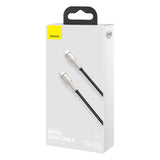 BASEUS KABEL CAFULE METAL PD USB-C - LIGHTNING 2,0 M CZARNY 20W