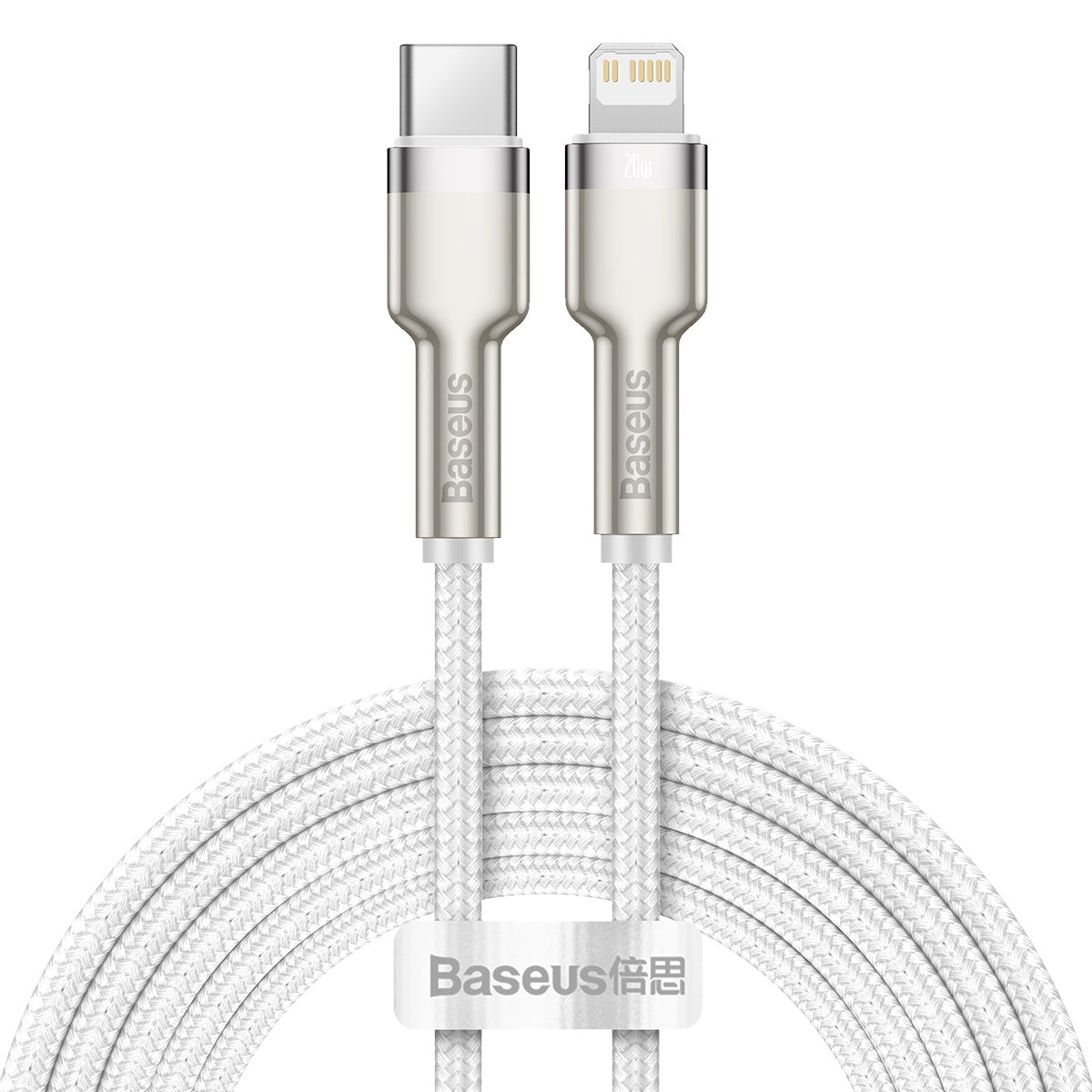 BASEUS KABEL CAFULE METAL PD USB-C - LIGHTNING 2,0 M BIAŁY 20W