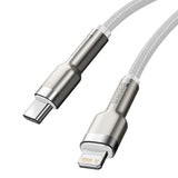 BASEUS KABEL CAFULE METAL PD USB-C - LIGHTNING 2,0 M BIAŁY 20W