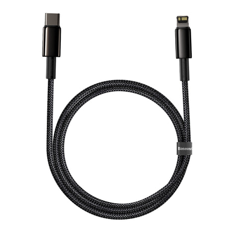 BASEUS KABEL TUNGSTEN PD USB-C - LIGHTNING 1,0 M CZARNY 20W