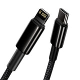 BASEUS KABEL TUNGSTEN PD USB-C - LIGHTNING 1,0 M CZARNY 20W