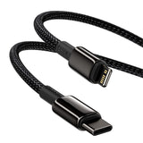 BASEUS KABEL TUNGSTEN PD USB-C - LIGHTNING 1,0 M CZARNY 20W