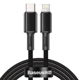 BASEUS KABEL HIGH DENSITY PD USB-C - LIGHTNING 2,0 M CZARNY 20W