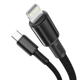 BASEUS KABEL HIGH DENSITY PD USB-C - LIGHTNING 2,0 M CZARNY 20W