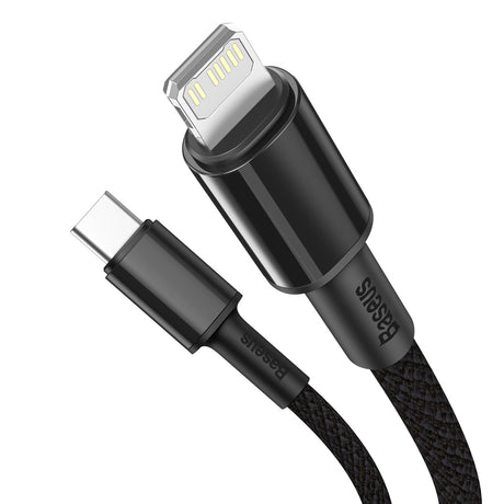 BASEUS KABEL HIGH DENSITY PD USB-C - LIGHTNING 2,0 M CZARNY 20W