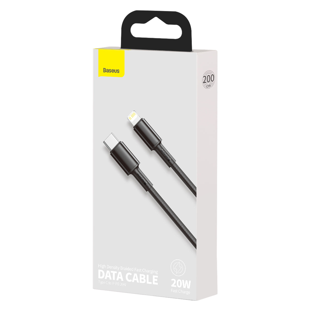 BASEUS KABEL HIGH DENSITY PD USB-C - LIGHTNING 2,0 M CZARNY 20W