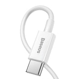 BASEUS KABEL SUPERIOR PD USB-C - LIGHTNING 1,0 M BIAŁY 20W