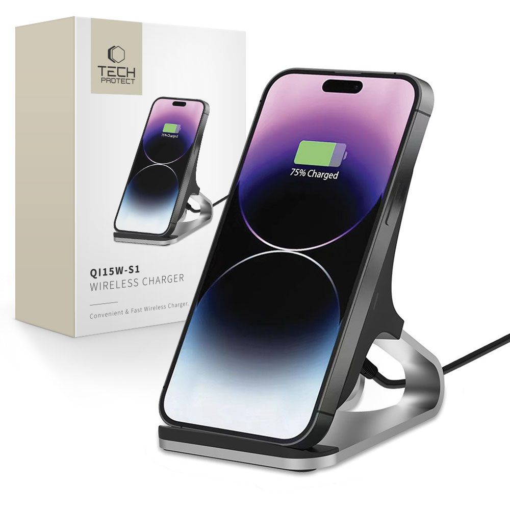 ŁADOWARKA INDUKCYJNA TECH-PROTECT QI15W-S1 WIRELESS CHARGER 15W CZARNA