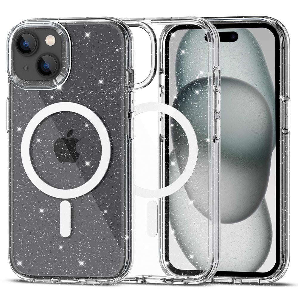 ETUI TECH-PROTECT FLEXAIR HYBRID MAGSAFE IPHONE 15 TRANSPARETNO BROKATOWE